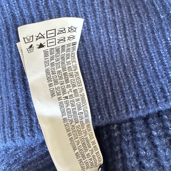 Cozy Ribbed Royal Blue Cropped Sweater - FOREVER 21 Women’s Size M - Picture 3 of 5